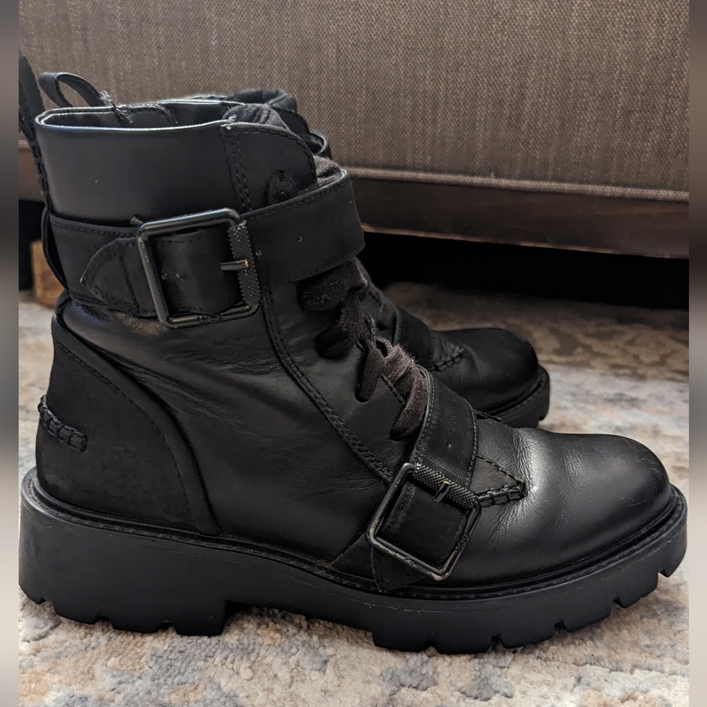 UGG - ASHTON LEATHER LACE UP COMBAT BOOTS